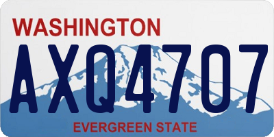 WA license plate AXQ4707