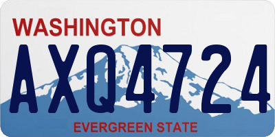 WA license plate AXQ4724