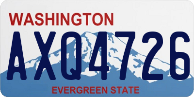 WA license plate AXQ4726