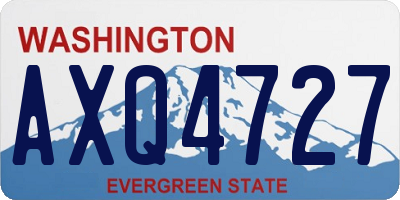 WA license plate AXQ4727