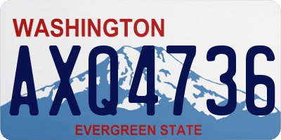 WA license plate AXQ4736