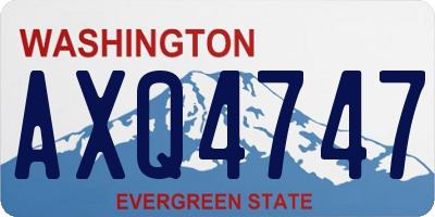 WA license plate AXQ4747