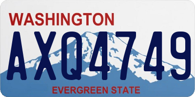 WA license plate AXQ4749