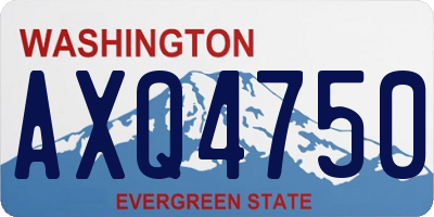 WA license plate AXQ4750