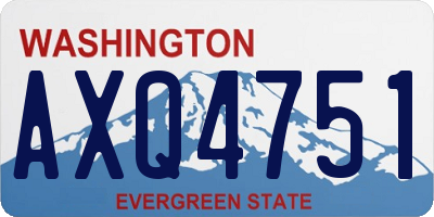 WA license plate AXQ4751