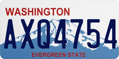WA license plate AXQ4754