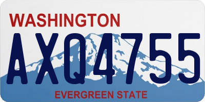WA license plate AXQ4755
