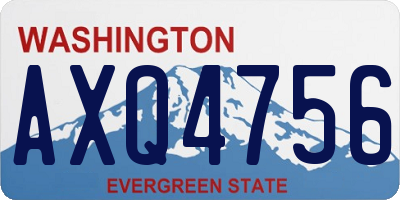 WA license plate AXQ4756