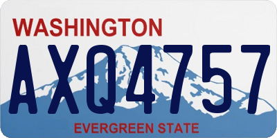 WA license plate AXQ4757