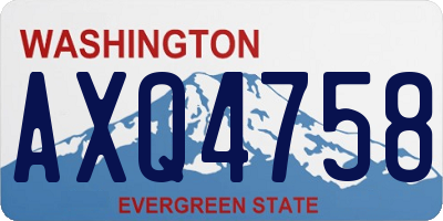 WA license plate AXQ4758