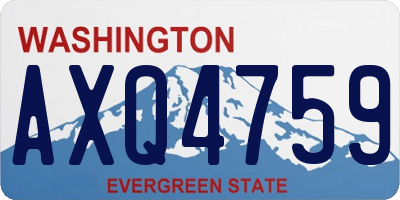 WA license plate AXQ4759