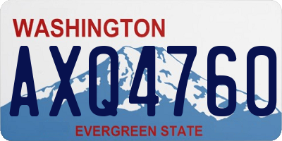 WA license plate AXQ4760