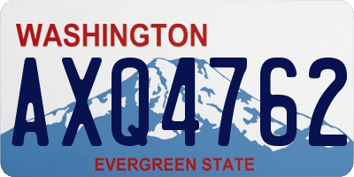 WA license plate AXQ4762