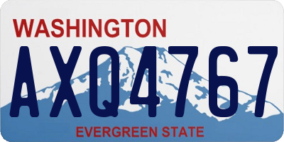 WA license plate AXQ4767