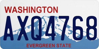 WA license plate AXQ4768