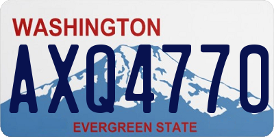 WA license plate AXQ4770