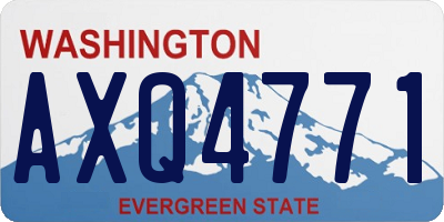 WA license plate AXQ4771