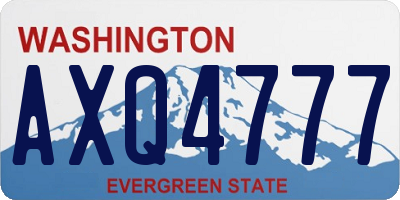 WA license plate AXQ4777