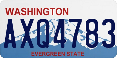 WA license plate AXQ4783