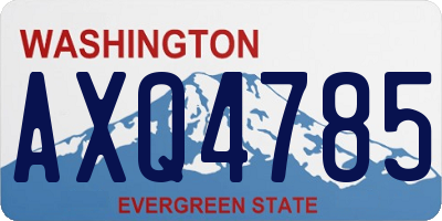 WA license plate AXQ4785