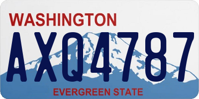 WA license plate AXQ4787