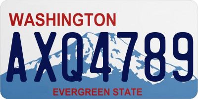 WA license plate AXQ4789