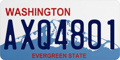 WA license plate AXQ4801
