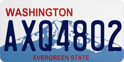 WA license plate AXQ4802