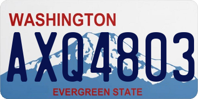 WA license plate AXQ4803