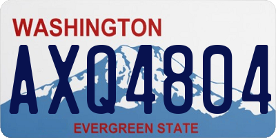 WA license plate AXQ4804
