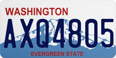WA license plate AXQ4805