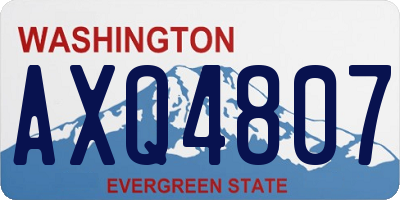 WA license plate AXQ4807