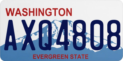 WA license plate AXQ4808