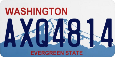 WA license plate AXQ4814