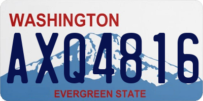 WA license plate AXQ4816
