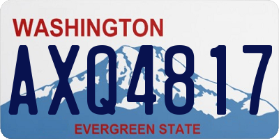 WA license plate AXQ4817