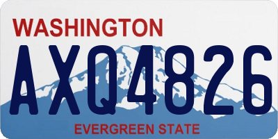 WA license plate AXQ4826