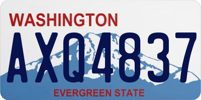 WA license plate AXQ4837