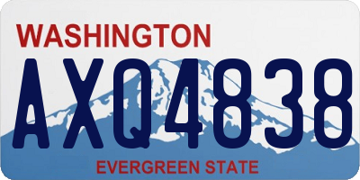 WA license plate AXQ4838