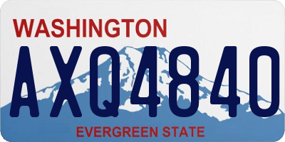 WA license plate AXQ4840