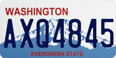 WA license plate AXQ4845