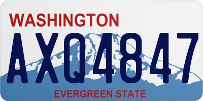 WA license plate AXQ4847