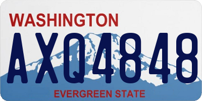 WA license plate AXQ4848
