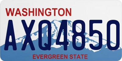 WA license plate AXQ4850
