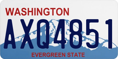 WA license plate AXQ4851