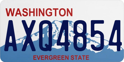 WA license plate AXQ4854