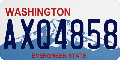 WA license plate AXQ4858