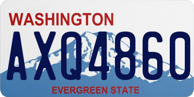 WA license plate AXQ4860