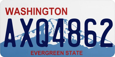 WA license plate AXQ4862