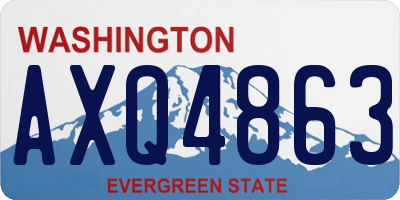 WA license plate AXQ4863